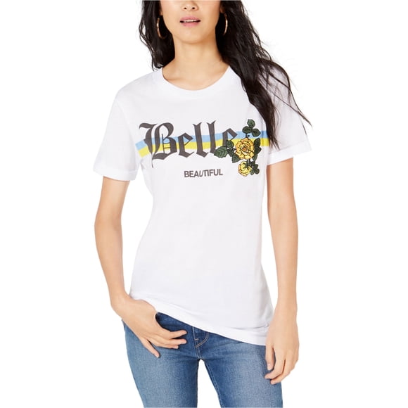 Project 28 Belle Camiseta gráfica para mujer, blanca, pequeña