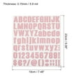 thumbnail image 2 of Uxcell Vinyl Self Adhesive Letter Number Sticker Decal Kit, Pink 81 Piece 4 Sheets, 2 of 5