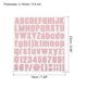 thumbnail image 2 of Kit de calcomanías de letras y números autoadhesivas de vinilo Uxcell, rosa, 81 piezas, 4 hojas, 2 of 5