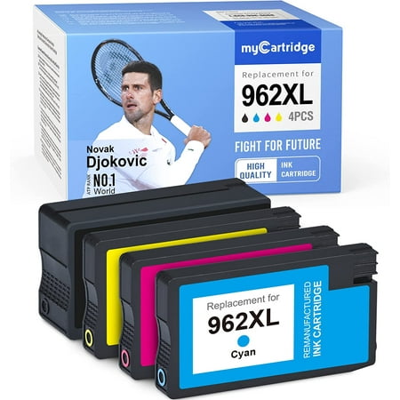 My Cartridge 962XL Ink Cartridge for HP Officejet 9015 9018 9025 9010 Printer Black  Cyan  Magenta  Yellow My cartridge Ink Cartridge Replacement for 962XL 962 for Officejet 9015 9018 9025 9010 Printer (1 Black  1 Cyan  1 Magenta  1 Yellow) 4 PK BCMY Package Include: 962XL Black Ink Cartridge x1  962XL Cyan Ink Cartridge x1  962XL Magenta Ink Cartridge x1  962XL Yellow Ink Cartridge x1. Page Yield: Up to 2 000 pages per black ink cartridge  Up to 1 600 pages per color ink cartridge  Tips: The page yield is an estimation based on the industry standard of 5% coverage only.