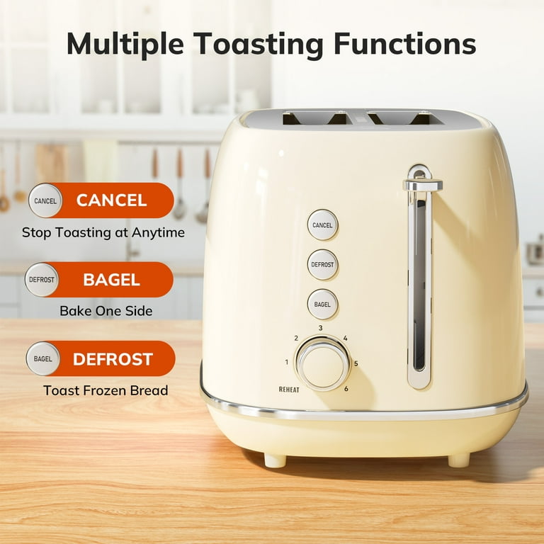 Keenstone 1022046 2 Slice Retro Toaster - Beige for sale online