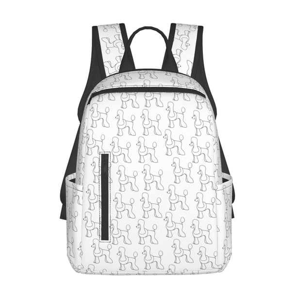 Balery Poodle Dog Mochila Ligera para Hombres y Mujeres – Resistente y Impermeable, Ideal para la Escuela, el Trabajo, los Viajes y el Uso Diario