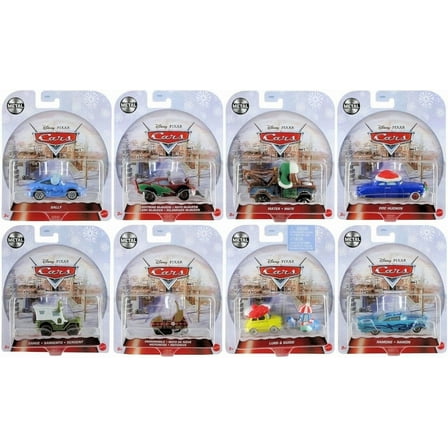 Mattel Disney Pixar Cars Mini Holiday Christmas Special Edition Winter Series Complete Set of 8 GYD55-956A