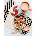thumbnail image 3 of Sunflowers Rooster Kitchen Dish Towels for Drying Dishes Set of 4, Farmhouse Vintage Black White Plaid Waffle Weave Microfiber Hand Tea Bathroom Towels Quick Dry & Absorbent Towel 12x12, 3 of 7