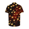 thumbnail image 5 of Handshe Men's Short Sleeve Shirt, Valentine Print, Casual Button-Down Collar for Daily and Holiday Wear, 5 of 5