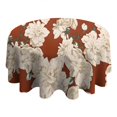 thumbnail image 4 of Pioneer Flower Floral Print Pattern Round Tablecloth 60"x60",Wrinkle Wipeable Table Cloth for Kitchen Dining Room Picnic Patio Party, 4 of 6