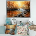 thumbnail image 3 of Designart 'Sunrise Glow In The Autumn Forest' Lake House Framed Art Print, 3 of 4