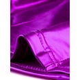 thumbnail image 5 of Top corto metálico para mujer, camisetas sin mangas holográficas brillantes sin mangas para fiesta Púrpura M, 5 of 5