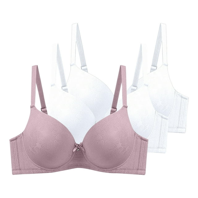 Womens Everyday Bras, Womens 3pcs Wireless Seamless Bras Deep V No Underwire Push Up Bras Supportive Full Coverage Bralettes Plunge T Shirt Bra 85-110