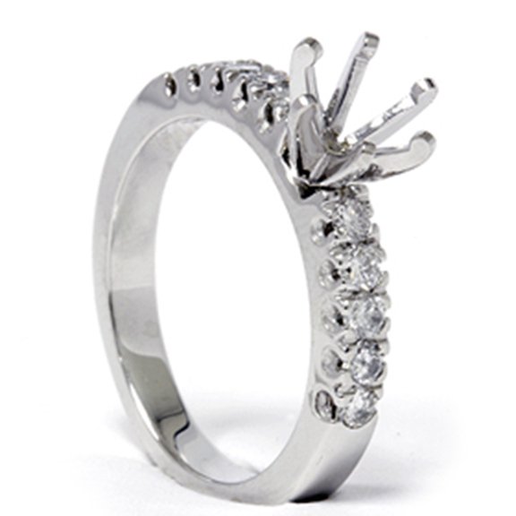 Pompeii 1/2ct Diamond Engagement Ring White Gold Setting Mount (G/H,I2)