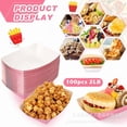 thumbnail image 2 of KAKOWELY 60 platos con forma de barco: bandejas desechables para nachos, barquitos de papel para tacos, suministros para fiestas de Pascua, graduación y cumpleaños, color rosa., 2 of 4