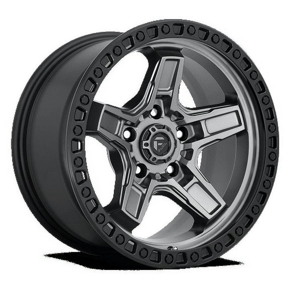 Fuel 1PC Aluminum Rim D698 KICKER 17X9in Matte Gun Metal Black Bead Ring Finish, D69817907545