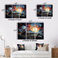 thumbnail image 4 of Designart Train framed wall Art, Cosmic Rails An modern Train I , train Large framed wall art decor, Multi-Color Modern Natural framed wall art, 40x30 inches Natural brown color Frame, 4 of 5
