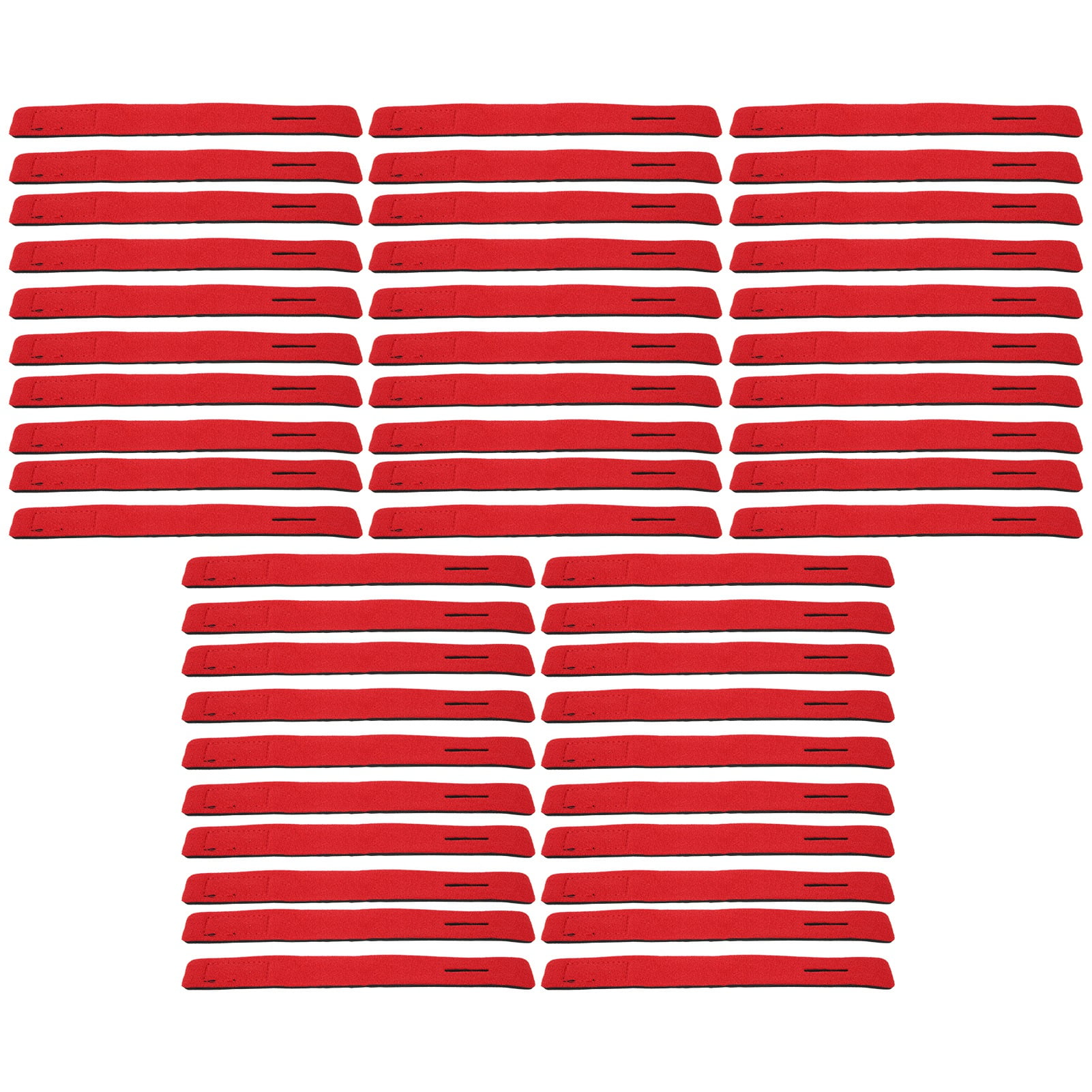 Vowen 50 Pack Red Stretchy Fishing Rod Straps Non-Slip Fastening Ties for Casting and Spinning Rods 9.6 x 1.2 in