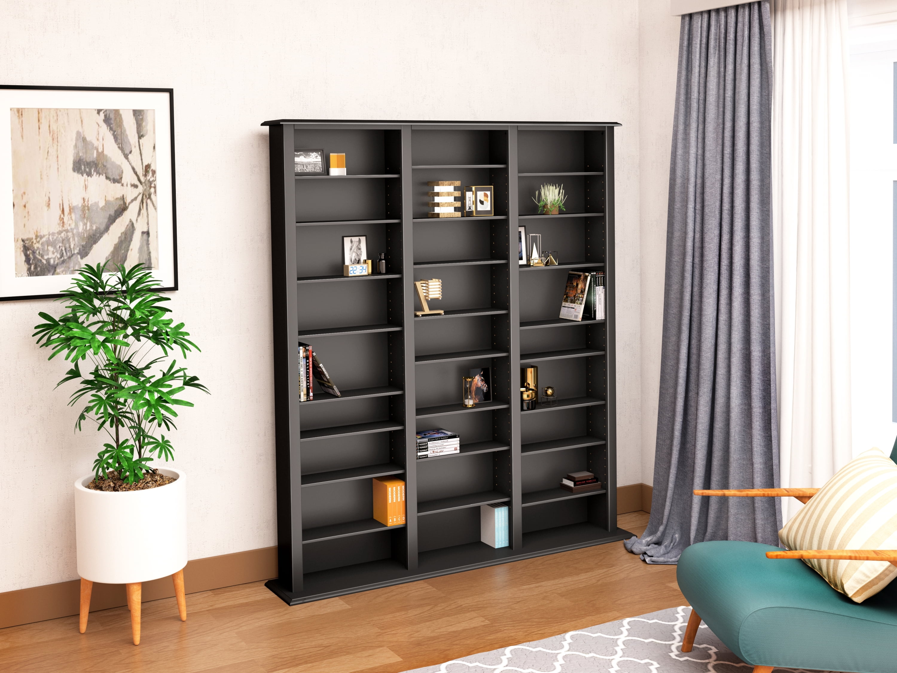 Prepac Triple Width Storage Barrister Tower, Espresso