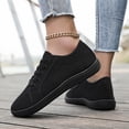 thumbnail image 3 of Unisex Canvas Sneakers Low Top Lace up Non Slip Work Shoes Lightweight Casual Tennis Comfortable Classic Footwear Black Size 10.5, 3 of 6