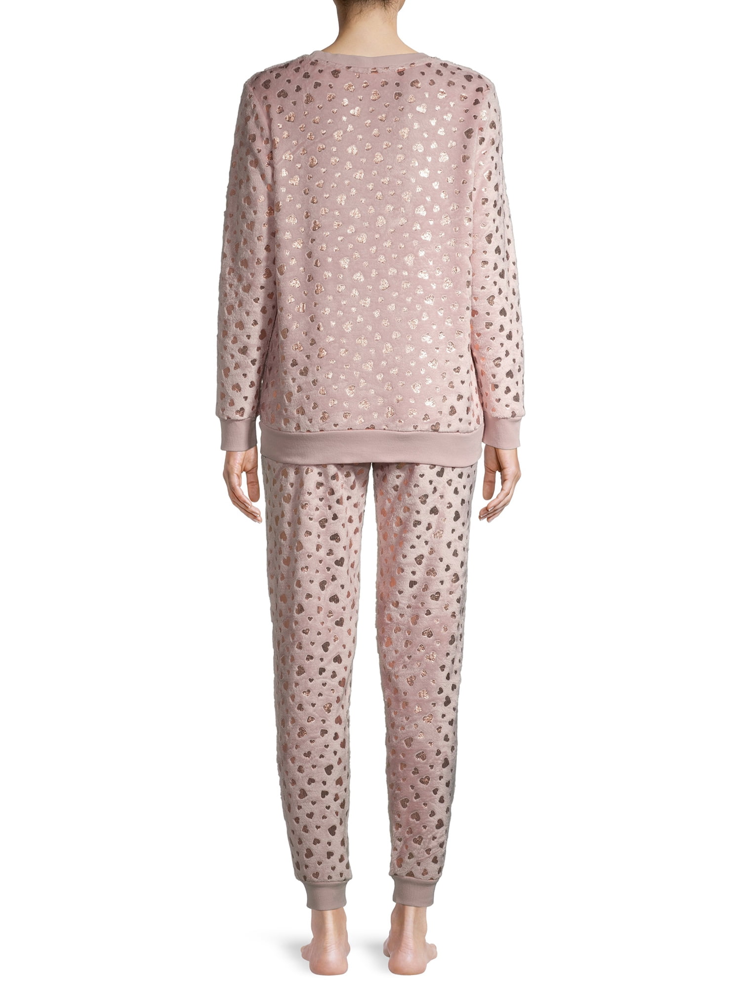 Secret Treasures Women's and Women's Plus Plush Winter Heart Twosies Set