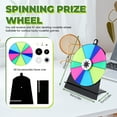thumbnail image 2 of Sekonow 6in Spinning Prize Wheel, Color Table Roulette Wheel Spinner with Stand Fortune Spin Game for Party, Trade Show, Carnival, 10 Slots, 2 of 7