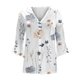 thumbnail image 4 of ICHUANYI Clearance Fashion Women Summer 3/4 Sleeve Cardigan Solid Color Casual Blouse Tops(Beige, L) ICHUANYI WER2023080705336, 4 of 5