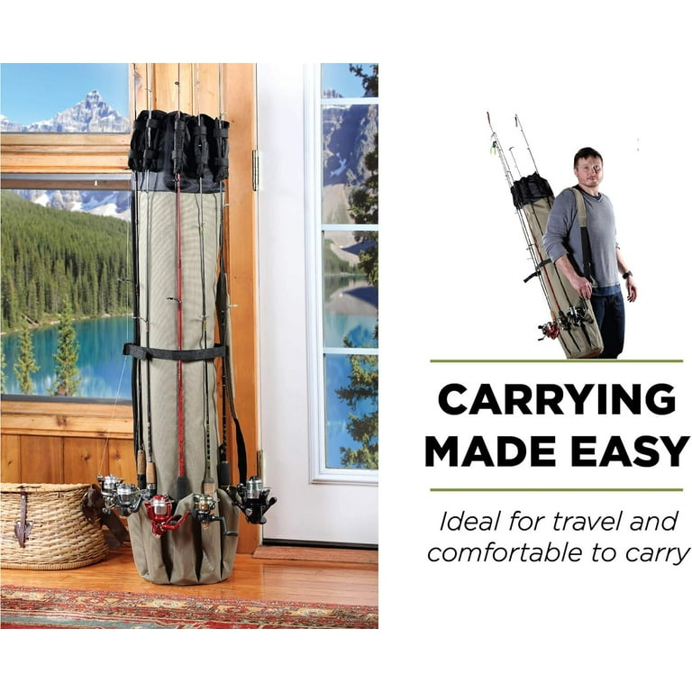 Heavy Duty Fishing Rod Travel Carry Case Bag 