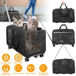 Pet Carrier With Wheels（Can take two fur kids, Up to 33 lbs/15kg） – Cosywow  Pet Bag