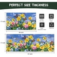 thumbnail image 3 of Summer Farmhouse Kitchen Rugs and Mats Set of 2,Narcissus Butterfly Floral Flower Kitchen Mat,Non Slip Washable Kitchen Floor Sink Mats Decorations for Home Kitchen 18"x48"+18"x30", 3 of 6