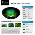 thumbnail image 3 of KRAUS Nei Glass Vessel Sink in Green with Ramus Faucet in Satin Nickel, 3 of 9
