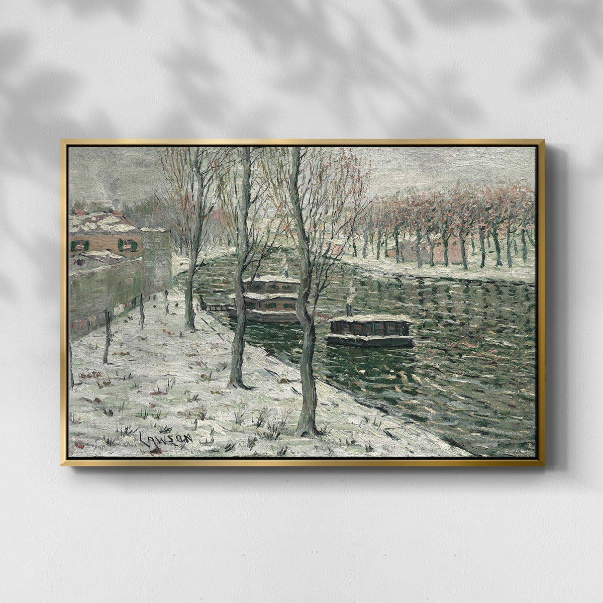 Vintage Landscape-CLXVI By Wexford Home Framed in Gold Wood Gallery Wrapped Canvas 17 in. x 25 in.