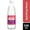 thumbnail image 3 of Aha Raspberry + Acai Sparkling Water Bottle, 500 mL, 3 of 7