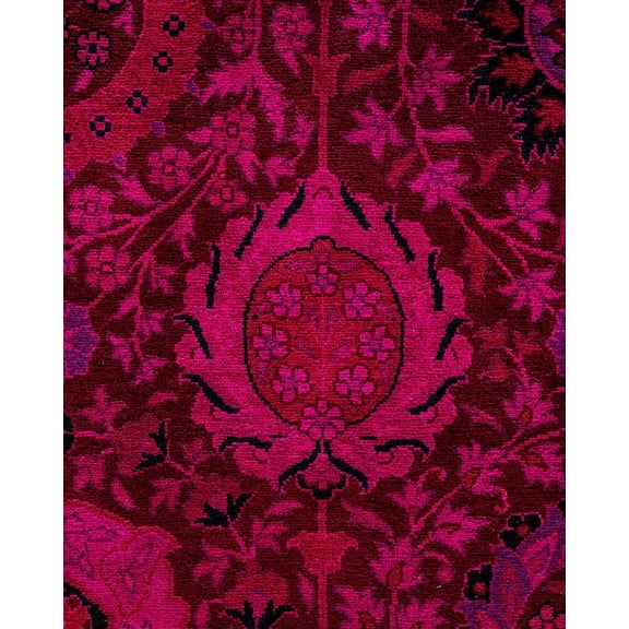 Fine Vibrance, One-of-a-Kind Hand-Knotted Area Rug - Pink, 10' 2" x 13' 10"
