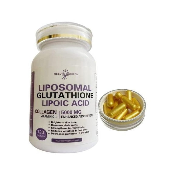 4-in-1 Anti-Aging & Immune Booster 120 Capsules – Liposomal Glutathione, Lipoic Acid, Collagen & Vitamin C