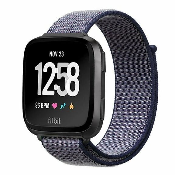 GoldCherry For Fitbit Versa 2/Versa/Lite/Special Replacement Quick Release Nylon Lightweight Breathable Replacement Sport Loop Strap for Men/Women(Blue)
