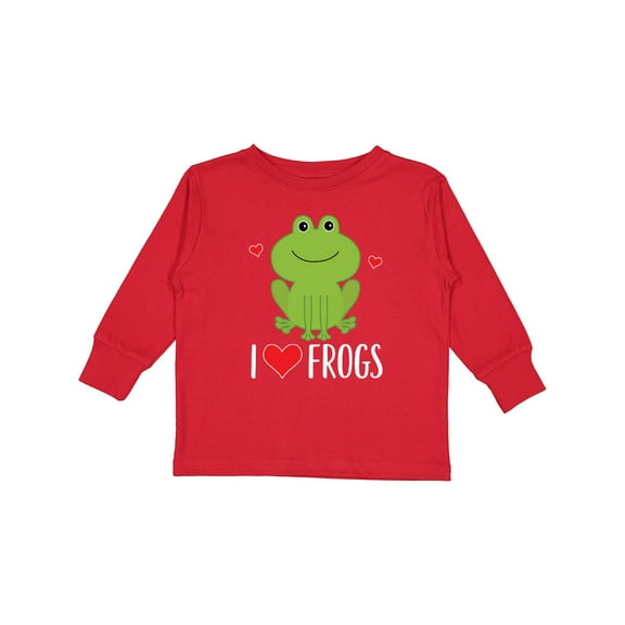 Inktastic I Love Frogs Gift Boys or Girls Long Sleeve Toddler T-Shirt