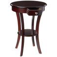 thumbnail image 3 of Frenchi Furniture Table Ronde en Bois avec Tiroir et Étagère, Espresso, 3 of 5