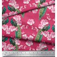thumbnail image 3 of Soimoi Polyester Crepe Fabric Floral & Peacock Bird Print Sewing Fabric Yard 42 Inch Wide, 3 of 3