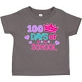 thumbnail image 3 of Inktastic 100 Days of School in Pink and Purple with Crown Girls Toddler T-Shirt, 3 of 5