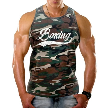 Script Camo - Men's Script Boxing Camo Tank Top Large Camo