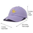 thumbnail image 3 of DALIX Cute Ducky Soft Baseball Cap Dad Hat in Lavender, 3 of 7