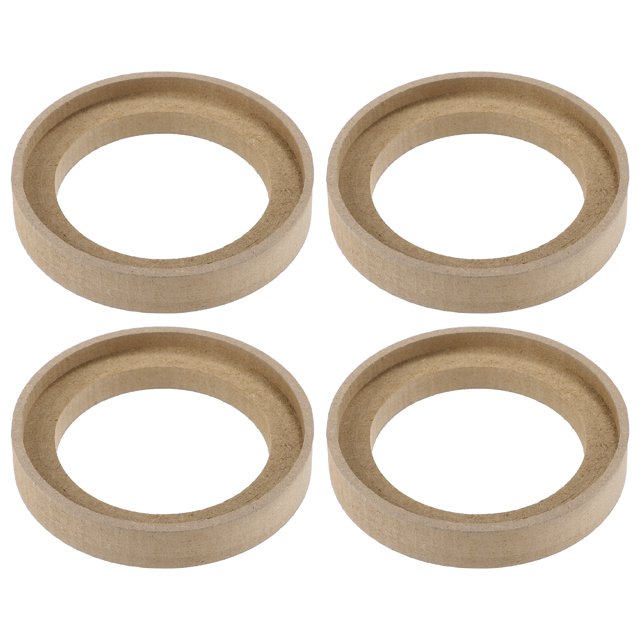 Unique Bargains 4 piezas universales de 3 pulgadas para altavoz, subwoofer, anillos espaciadores de montaje, madera maciza, color beige
