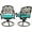 Antique Bronze / Ocean Blue, variant on VIVIJASON 2-Piece Outdoor Bistro Swivel Dining Chairs, Patio Cast Aluminum Dining Rocker Chairs, Patio Furniture Chair Set with Cushion for Balcony, Lawn, Garden, Backyard (Antique Bronze/Red Cushion)