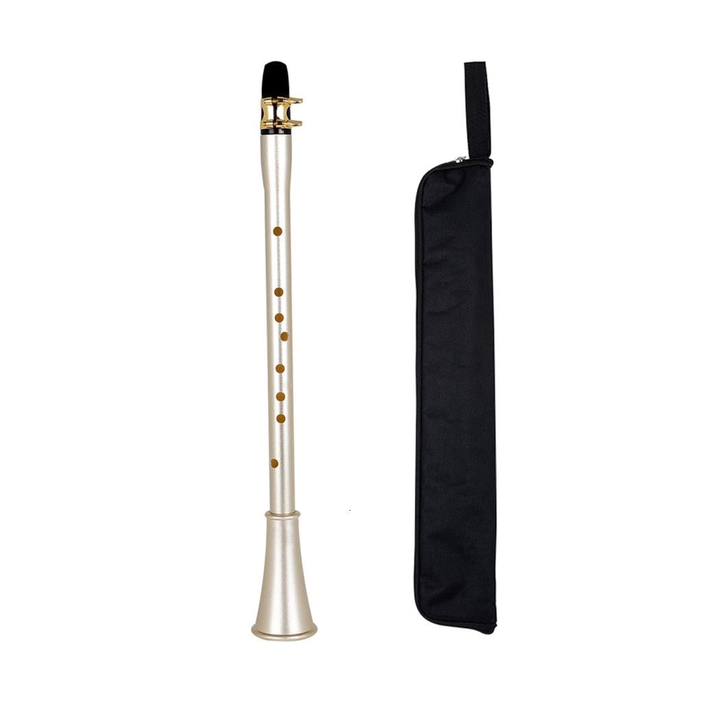 Yihuala Simple Pocket E-flat Saxophone Small Size Sax ABS Resin Pocket Saxophone Portable Woodwind Instrument