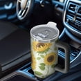 thumbnail image 6 of Sunflower 40oz Tumbler with Handle and Straw, Large Capacity Travel Cup for Hot & Cold Drinks, Double Walled Vacuum Insulated Cup,Birthday Gifts for Women Girls, 6 of 6