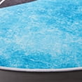 thumbnail image 3 of SAFAVIEH Tacoma Sophia Abstract Machine Washable Area Rug, Dark Grey/Turquoise, 4' x 4' Round, 3 of 8