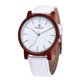 thumbnail image 2 of Reloj de hombre de madera de ébano y arce con correa de cuero Reloj de pulsera ligero grabado en madera unisex casual de moda de cuarzo, regalo de Navidad ideal Vhermosa FLD-3914, 2 of 3