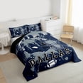thumbnail image 3 of Manfei American Football Bedding Comforter Set 2pcs for Kids Teens, Rugby Helmet Twin Comforter Sets, Navy Gray Graffiti Splash Bedding Set, Super Cozy Room Decor, 3 of 8