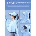 thumbnail image 2 of Ropa de protección solar de seda de hielo para mujer, talla grande, ala con protección UV, para montar a caballo, para mujer, con capucha, fina, transpirable, 2 of 4