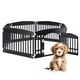 thumbnail image 1 of Parque infantil HealSmart para perros, 6 paneles, 60 cm, para cachorros de ejercicio, color negro, 1 of 7