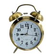 thumbnail image 1 of Alarm clock retro copper metal 4" super loud quartz battery, suitable for bedside table retro silent no tick old-fashioned decorative desk, 1 of 5