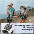 thumbnail image 5 of Socool - Ventilador portátil de cintura de 14500 mAh con clip para cinturón, recargable, para camisa, con 67 h de enfriamiento, 5 velocidades, funciona a batería con luz, ideal para exteriores trabajo, 5 of 5