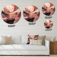 thumbnail image 5 of Designart "Fluidity in Marble Ocean Waves IV" Abstract Marble Metal Round Wall Decor, 5 of 5
